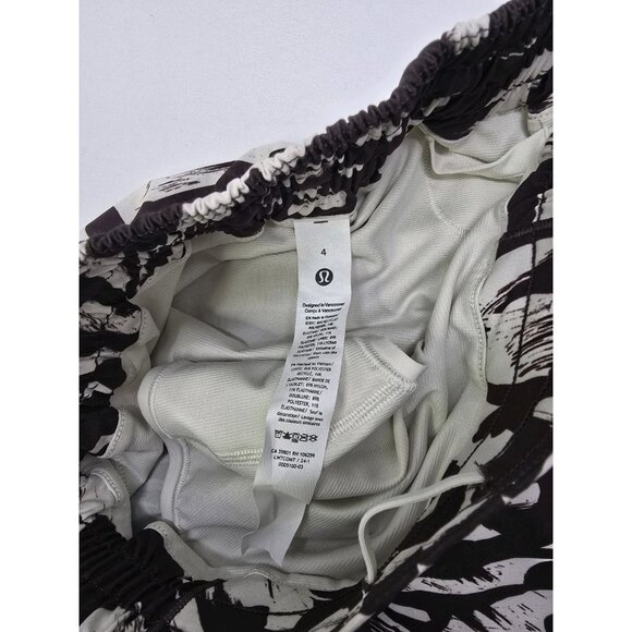 NWT Lululemon Hotty Hot HR Short 4" Monarch Bloom Bone Espresso/Bone Size : 6 - Picture 4 of 8
